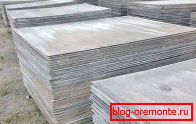 Brez stiskanega azbestnega cementnega lista