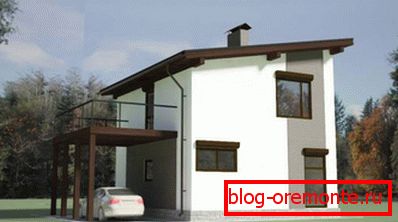 Projekt strehe z ene pobočja za stanovanjsko hišo