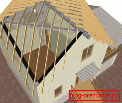 Hiša projekt s strešno šesterokotno streho