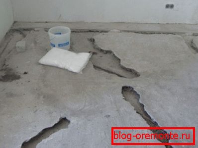Betonirana tla pripravljena za popravilo Betonirana tla pripravljena za popravilo