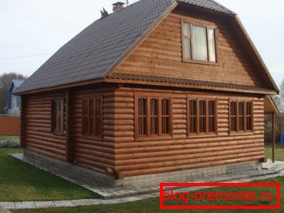 Lesena hiša, takoj po gradnji Lesena hiša, takoj po gradnji