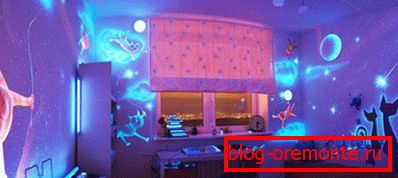 Fluorescentna barva v notranjosti Fluorescentna barva v notranjosti