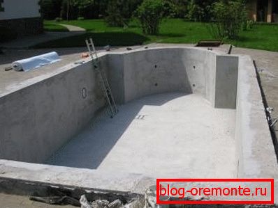 Fotografija betonskega bazena Fotografija betonskega bazena