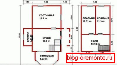 Fotogalerija hiše 8x10 v dveh nadstropjih Fotogalerija hiše 8x10 v dveh nadstropjih