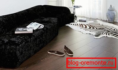 Premazovanje wenge v dnevni sobi