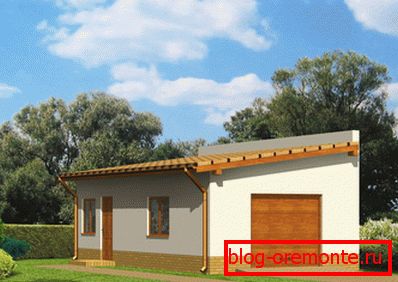 Garaža z nagibno streho