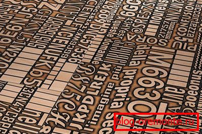 Nenavaden laminat s tipografijo