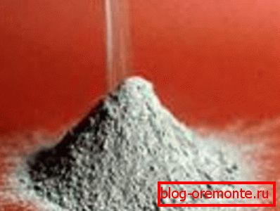 Vzorec pozzolanskega cementa. Vzorec pozzolanskega cementa.