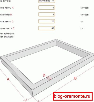 Online konkretni kalkulator za trakove osnove Online konkretni kalkulator za trakove osnove