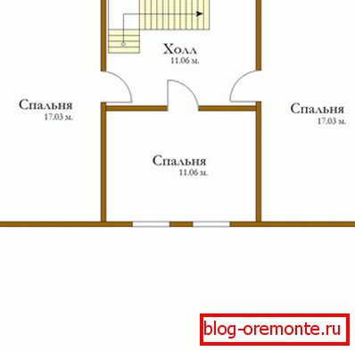 Hiša načrt lesa.