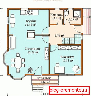Načrt tla s prostorskim izračunom Načrt tla s prostorskim izračunom
