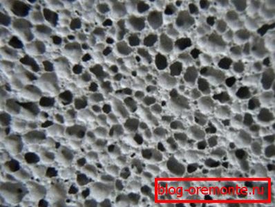 Porozen beton v rezu Porozen beton v rezu