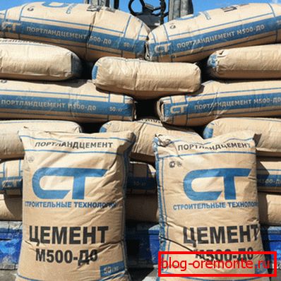 Uporabite cement brez dodatkov Uporabite cement brez dodatkov