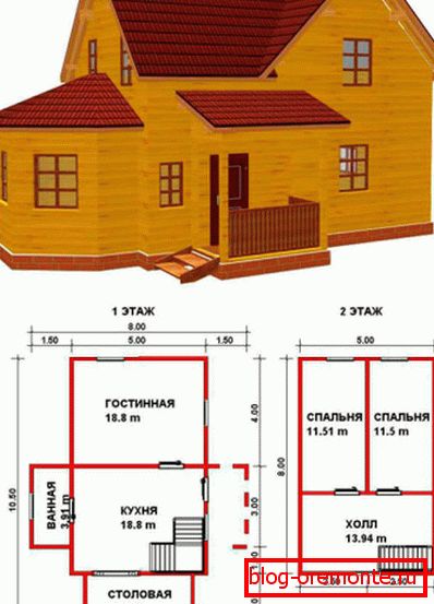 Primer hišne sheme 8x10 Primer hišne sheme 8x10