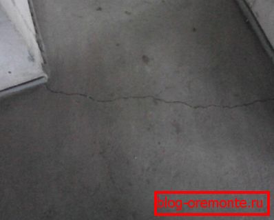 Primer razpok v estrihu Primer razpok v estrihu