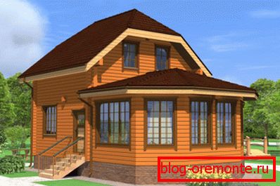 Hiša projekt s priloženo glazirano verando Hiša projekt s priloženo glazirano verando