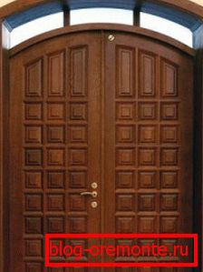 Arched dvojna swing vrata s transom notranja garažna vrata