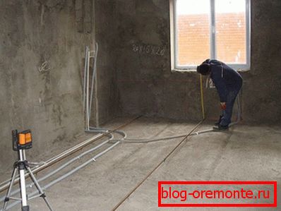 Označevanje tal s pomočjo laserskega nivoja