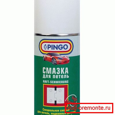 Sestava za mazanje šarnirjev in ključavnic