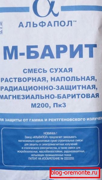 Zgradba mešanice z BaSO4 Zgradba mešanice z BaSO4