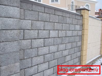 Posebna ograja ekspandiranih gline betonskih blokov Posebna ograja ekspandiranih gline betonskih blokov