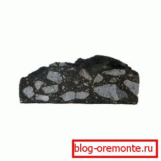 Izgleda kot grob porozni asfalt v rezu Izgleda kot grob porozni asfalt v rezu