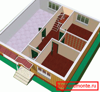 Tridimenzionalni projekt betonske hiše