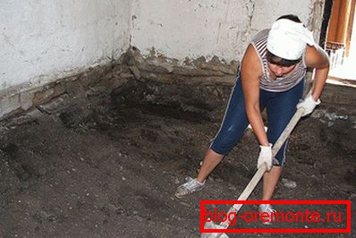 Odstranitev presežne plasti tal