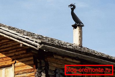 Weathervane na samem dimniku