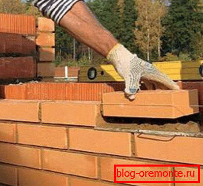 Montaža opečne stene Montaža opečne stene