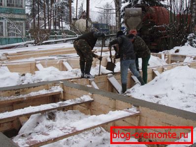 Beton izliva pozimi Beton izliva pozimi