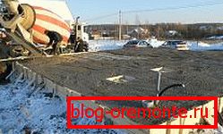 Beton izliva pozimi