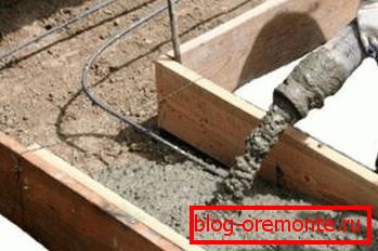 Opažno polnjenje s betonom B30 Opažno polnjenje s betonom B30