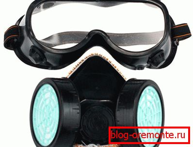 Zaščitna očala in respirator Zaščitna očala in respirator